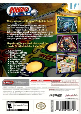 Pinball Hall of Fame - The Williams Collection box cover back